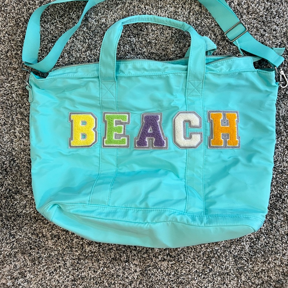 Beach bag with cute patches